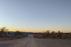 Last walk before we leave, looking east to sunrise