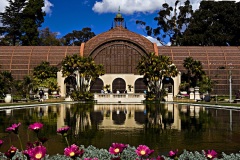 Stock Photo of Botanical Building and Lily Pond