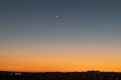 Sun is gone, but look at the sliver of moon