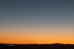 Sun is gone, but look at the sliver of moon
