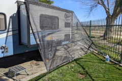 I created this shade screen to cool the vents for the refrigerator