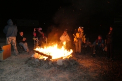 Evening campfire - every night, unless it was too windy