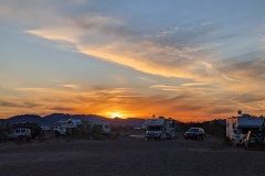 Sunset on first day of Rally