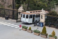 Tour bus coming thru the gate