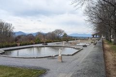 Garden area beside huge lawn