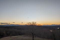 Clear sky, so not much sunset color