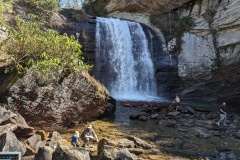 Looking Glass Falls - you can see Chris and Granger in the foreground