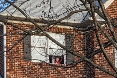 That's Cora, Danny's great-grand-daughter -- waving at me