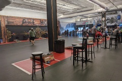 Lots of cornhole games - they were all busy when we got there