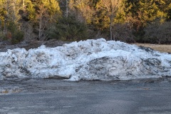 Piles of snow, as I headed north