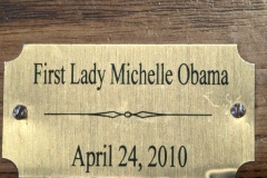 Plaque for Michelle Obama