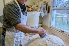 Jeff making a large batch of bread