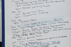 Rally Schedule - posted on the ring of big RVs