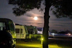 Facing east - moon rising