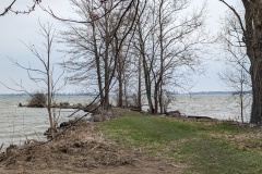 Cloudy and overcast, walked out on small peninsula