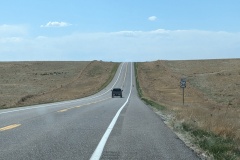 Driving across the plains in Kansas