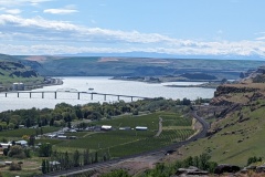 SW, view of river and Mount Hood
