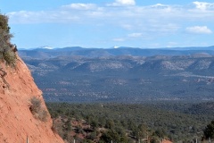 Snow capped peaks in the distance