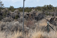 Lava beds on the side of the road