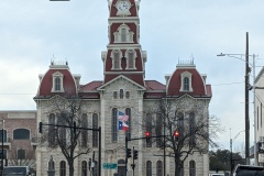 Building in the middle of a roundabout