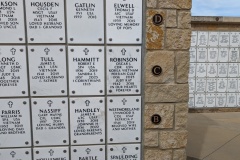 Wall where Oscar Lew Robinson and Judy Robinson are interred
