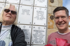 John Robinson, Lew's son met me there. I brought red roses.