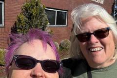 Victoria and I outside the National Quilt Museum