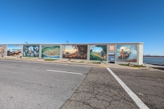Floodwall was built between 1939 and 1949 after record flooding in 1937