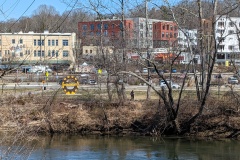 River Arts District from the west side of French Broad River