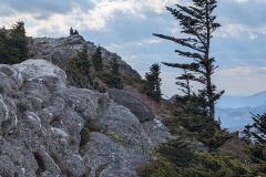 Close up of people on the point