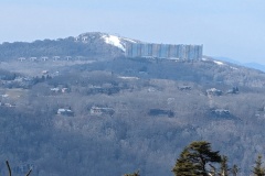 Huge apartment complex in the distance