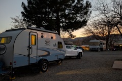 I got parked as the sun set