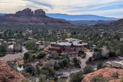 Cathedral Rock across the valley