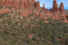 Long walk up to the Chapel. My white truck with black box on top is down below.