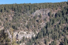 Looking at rock formations across the Canyon