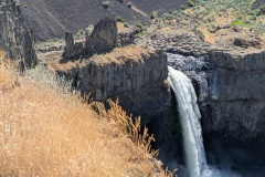 View from above the falls from a trail