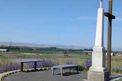 Frenchtown Memorial - see the original cabin in the center