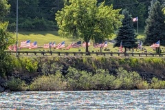 Memorial Day Flags at cemetery