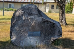 Lone Rock in front of school