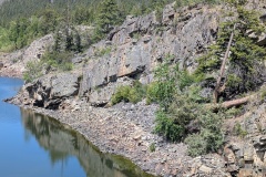 Rock Wall at the end of Rainbow Lake