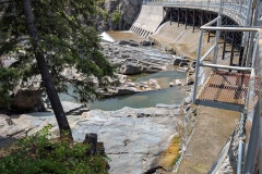 Dry Channel Dam, to help raise the river level