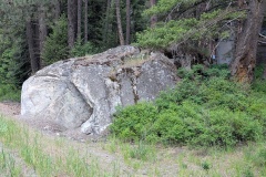 One of many erratics along the road