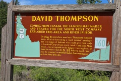 David Thompson started the first trading post near here