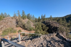 Steps and railings to get to the top of the overlook