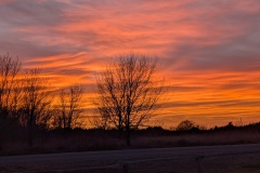 The sky to the west is much more intense