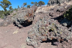 Rough rocks at the top were blown as lava thousands of feet into the air and cooled as they fell