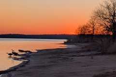 Back at the RV Park with setting sun
