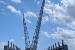 Pedestrian walkway over I-40.