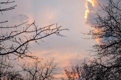 Back at the RV park, setting sun
