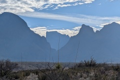 Another view of the Chisos Mountains, the road goes parallel to it